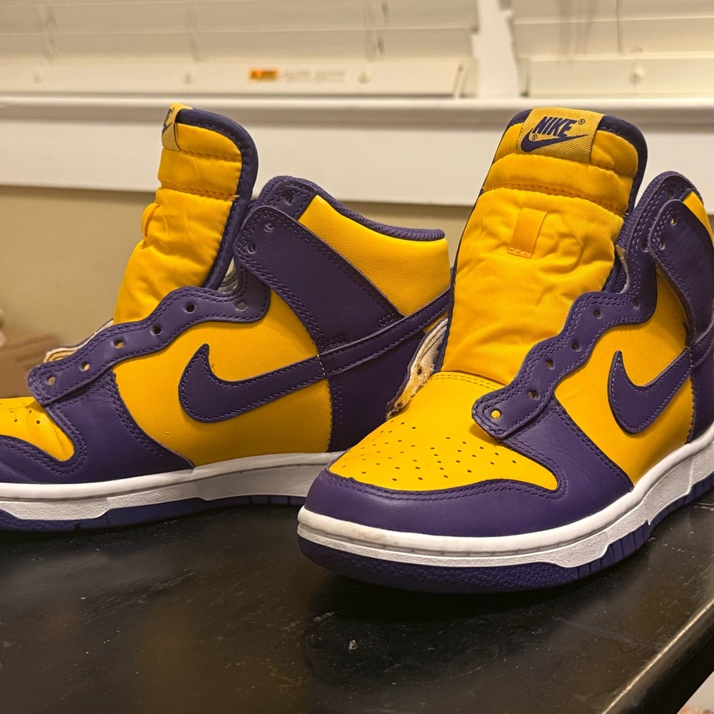 Nike Purple and Yellow Athletic Shoes